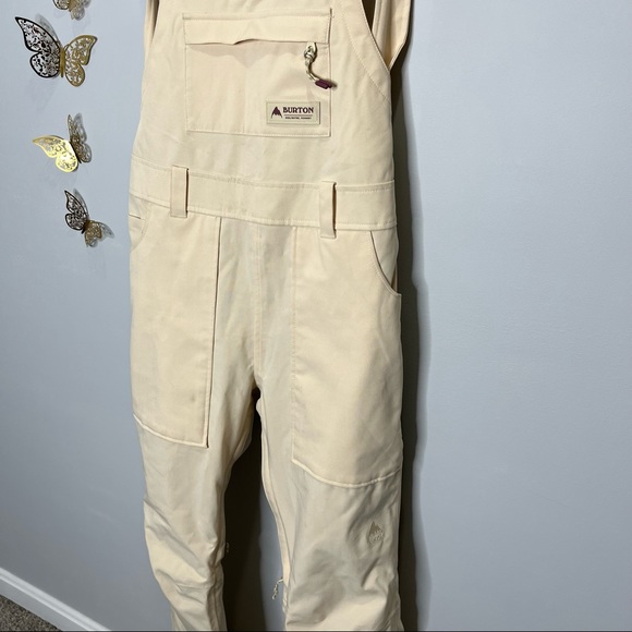 🦋🌙 BURTON | Cream Overall Snowboard Ski or Snow Bibs Pants SOLD - Picture 9 of 16